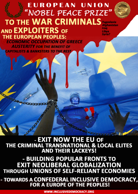 EU: WAR CRIMINALS AND EXPLOITERS POSTER